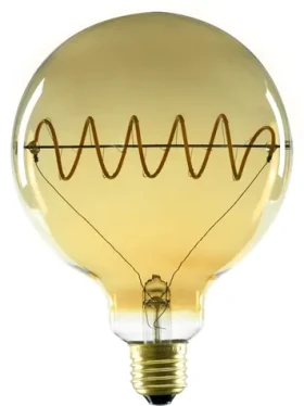 SEGULA LED Bridge Globe 125 Curved PLUS 6,5 W (32 W) zlatá / E27 / 350lm / 1900K / stmievateľné (55086)