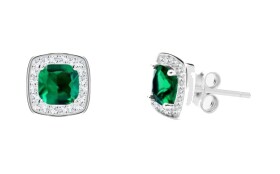 Preciosa Prekrásne strieborné náušnice Minas Crystal Treasures 5313 66