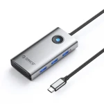 Orico USB-C Hub 6v1 / Dokovacia stanica / 3x USB-A 3.0 / USB-C PD 100W / HDMI 4K 30Hz / RJ45 2.5G Ethernet (ORICO-PW11-6P25R-GY-BP)