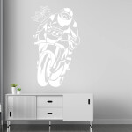 Veselá Stena Samolepka Valentino Rossi Farba: žlutá, Veľkosť: 80 X 48 cm