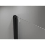 MEXEN - MIST vaňová zástena 120x150 cm 6mm 2-s, čierna, číra, ľavá 8A9-120-002-70-00-L