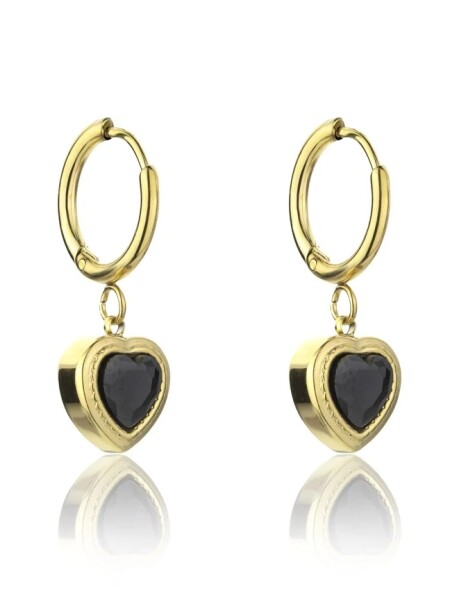 Marc Malone Pôvabné pozlátené náušnice Nicole Black Earrings MCE23106G