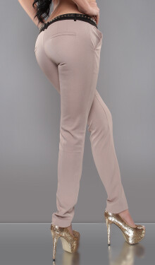 Sexy KouCla dress-pants with studded belt 42