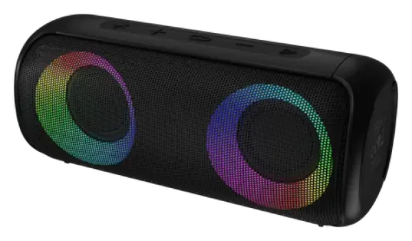 Audictus Aurora Pre čierna / Prenosný Bluetooth reproduktor / TWS / RGB / 20W (ABS-1837)