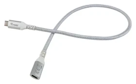 Equip biela / Predlžovací kábel USB-C / USB-C (M) - USB-C (F) / 0,5 m / 10 Gbit/s / 100 W PD (128375)