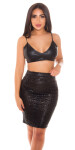 Oh La La!Sexy Koucla WetLook PencilSkirt withZiPP SNAKE S