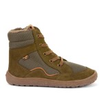 Detská zimná barefoot obuv TEX WOOL GROW Olive, Froddo, G3160234-3, olivová - 34