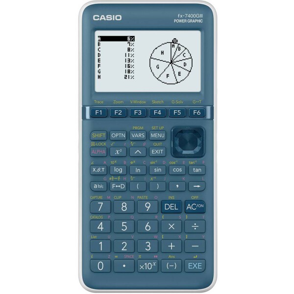 Casio FX-7400GIII grafický počítač, displej (počet míst) 21, na batérie, azúrová; FX-7400GIII