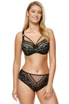 Dámska podprsenka Gwen-B4 Black with beige - Gorteks 90C černá-béžová