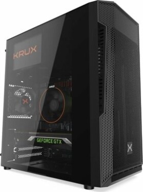 KRUX Trek čierna / PC skriňa / micro-ATX / mini-ITX / priehľadná bočnica / bez zdroja (KRX0015)