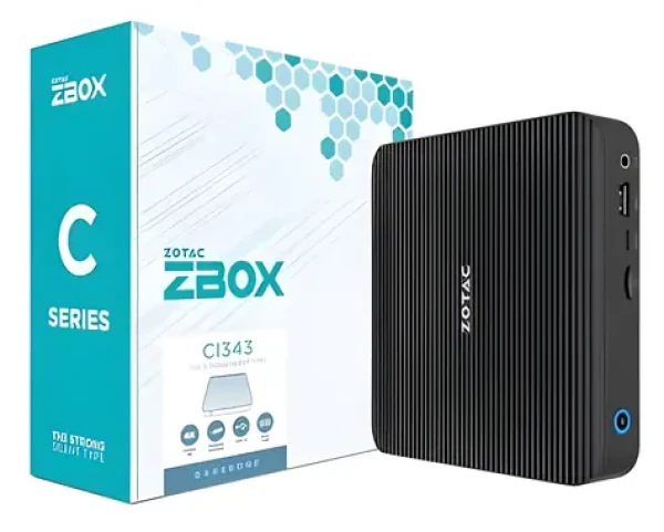Zotac ZBOX edge CI343 čierna / Barebone mini PC / Intel N100 / DDR5 až 16GB / Wi-Fi 6 / bez OS (ZBOX-CI343-BE)