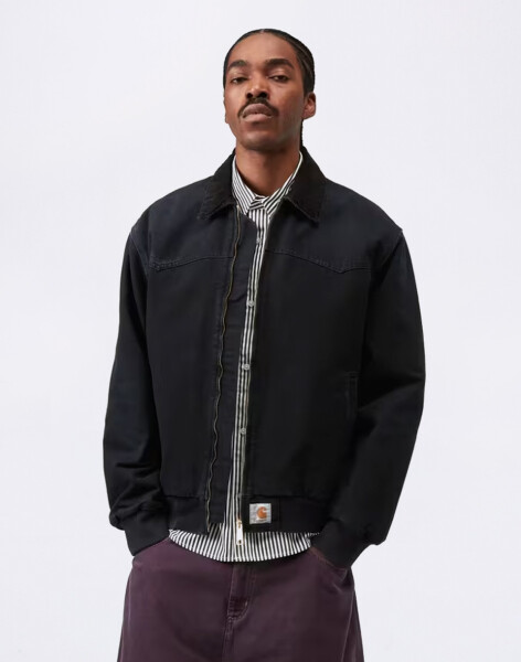 Carhartt WIP OG Santa Fe Jacket Black/Black grind wash M