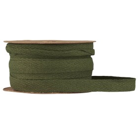 Ib Laursen Bavlnená stuha na cievke Moss Green - 5 m