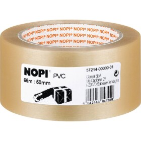 Nopi PVC 57214-00000-01 baliace lepiaca páska priehľadná (d x š) 66 m x 50 mm 1 ks; 57214-00000-01