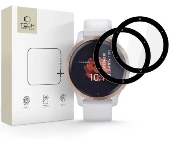 Tech-Protect Glass Flex+ pre Garmin Venu 2S čierne / Ochranné sklo / Hybridné / 2 ks