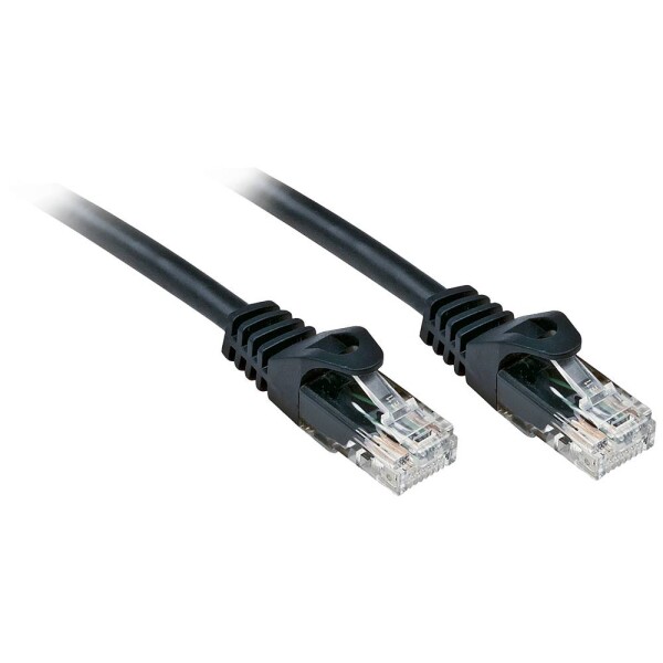 LINDY 48197 RJ45 sieťové káble, prepojovacie káble CAT 6 U/UTP 10.00 m čierna pozlátené kontakty 1 ks; 48197