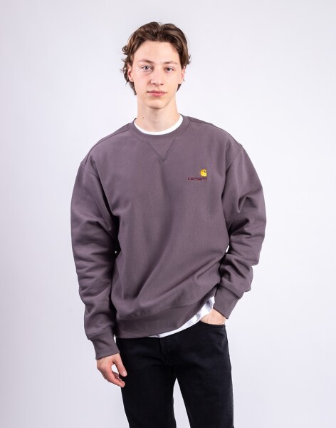 Carhartt WIP American Script Sweat Porphyry M