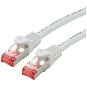 Roline 21.15.2663 RJ45 sieťové káble, prepojovacie káble CAT 6 S/FTP 3.00 m biela dvojžilový tienený, bez halogénov, samozhášavý 1 ks; 21.15.2663
