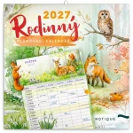 NOTIQUE Zvieratká 2027 / Rodinný plánovací kalendár / 30 x 30 cm