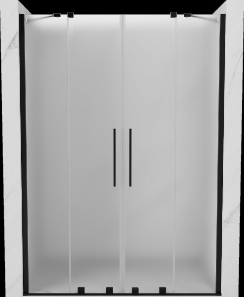 MEXEN/S - Velar Duo posuvné sprchové dvere 150, dekor, čierna 871-150-000-32-70