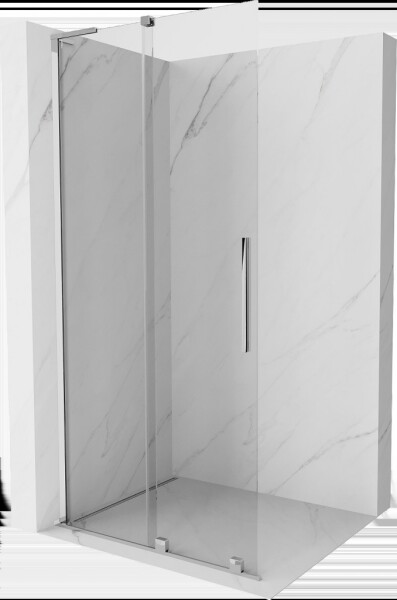 MEXEN/S - Velar L Sprchová zástena posuvná Walk-in 120 x 200, transparent 8 mm, chróm 871-120-003-03-01