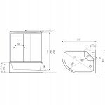 KERRA - Kabína s hydromasážou Jukon 120/80 (pravá) 5907548108210