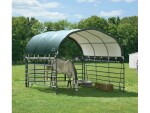 Plachtový prístrešok pre kone – ShelterLogic 3,7 × 3,7 m zelený
