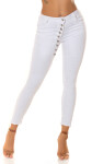 Sexy KouCla Low Crotch Jeans buttoned white