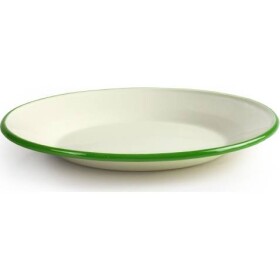 Smaltovaný talíř so zeleným okrajom 22 cm - Ibili - Ibili