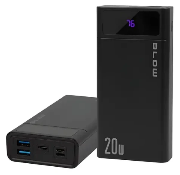 Blow PB10A čierna / Powerbanka / 10000 mAh / 2x USB-A / 22,5 W (81-147#)