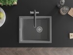 MEXEN MEXEN - Pedro granitový drez 1-miska 560x460 mm, sivá 6508561000-71