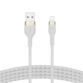 Belkin Flex CAA010bt3MWH biela / Kábel USB-A na Lightning / 3 m / MFi certifikácia (CAA010BT3MWH)