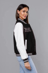 Čierna dámska bunda typu bomber (16M9067-392) odstíny černé XL (42)