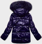 Dámska prešívaná bunda Dark Blue Patent (7697) odstíny modré L (40)