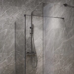 Sprchová zástena Walk-in 140 cm SAT vo farbe profilu PVD Gun metal SATBWI140PRGM SATBWI140PRGM