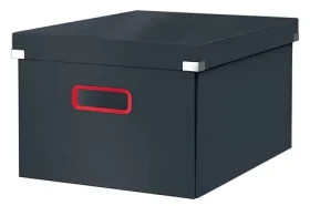 Leitz Univerzálna krabica ClickStore Cosy M (A4) zamatovo šedá / Kartón s odnímateľným vekom / 281 × 200 × 370 mm (53480089)