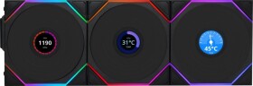 Lian Li UNI FAN TL Wireless LCD 120 3-pack Čierny (12TLLCD1W3B)