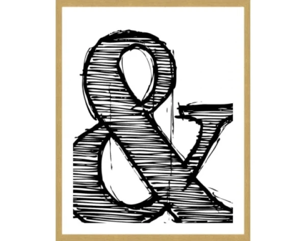 Rámovaný obraz And symbol, 40x50 cm%