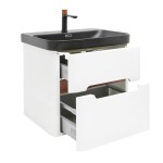 Kúpeľňová skrinka s umývadlom a batériou SAT Fusion 57,5x53x45 cm biela matná mat SATFUSION260WBKMBA SATFUSION260WBKMBA
