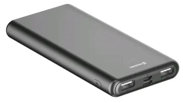 Swissten 22013960 10000 mAh sivá / PoSwissten 22013912 10000 mAh čierna / Power Bank / 12V / 3A / USB-C amp; USB amp; micro-USB (22013960)