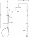 MEXEN/S - Sven sprchový stĺp vrátane vaňovej termostatickej batérie Nox, chróm 77350262-00