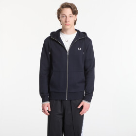 Mikina Fred Perry Hooded Zip Through Sweatshirt Black L