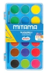 Mitama 62890-90322 modrá / Vodové farby / 18 farieb / priemer 2,9 cm / štetec č. 4 (62890-90322)