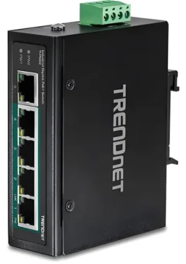 Trendnet TI-PG50 / Priemyselný switch / 5 portov / 4X Gigabit PoE+ / 120W / L2 unmanaged / DIN-Rail (TI-PG50)