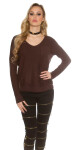 Trendy Koucla pullover with cording white Einheitsgroesse