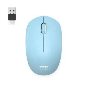 PORT CONNECT Wireless COLLECTION azúrová / bezdrôtová myš / USB-A/USB-C dongle / 2.4Ghz / 1600 DPI (900544)