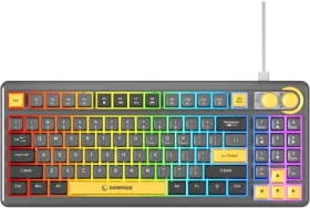 Rampage Cyclone Knob čierna / Herná klávesnica / drôtová / membránová / RGB podsvietenie / 90% layout (CYCLONE)