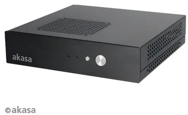 Akasa Cypher čierna / PC skriňa / Thin Mini-ITX / hliník / zdroj 120W / OEM (AK-ITX04M-12EU)