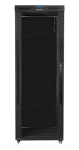 Lanberg FF01 19" 42U 800x800 čierna / Stojanový rozvádzač / Sklenené dvere / LCD panel / 1200 kg (FF01-8842-12BL)