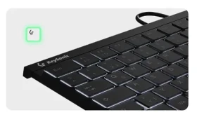 Keysonic KSK-5211ELU DE čierna / Mini klávesnica / Touchpad / USB / podsvietenie (60957)